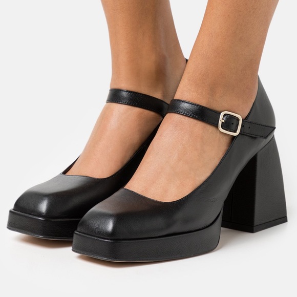 New Angel Alarcon x Anthropologie Zakia Mary Jane 10 Brown Leather Platform Shoe - Picture 8 of 10